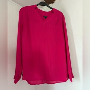Pink long sleeve blouse